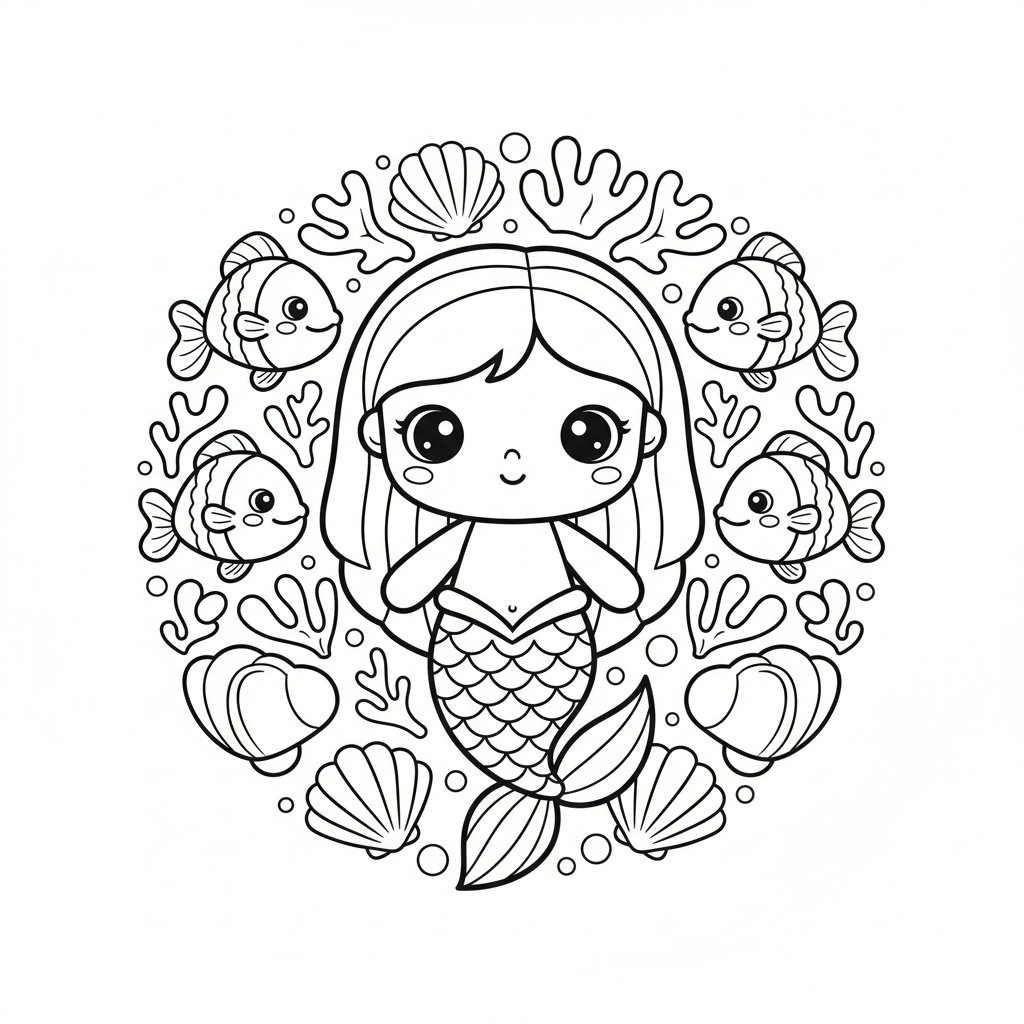 Mermaid Coloring Pages preview